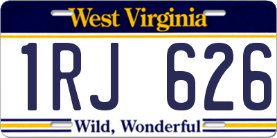 WV license plate 1RJ626
