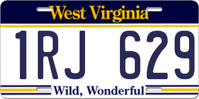 WV license plate 1RJ629