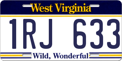 WV license plate 1RJ633
