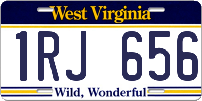 WV license plate 1RJ656