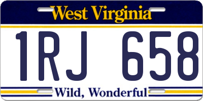 WV license plate 1RJ658