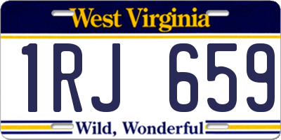 WV license plate 1RJ659