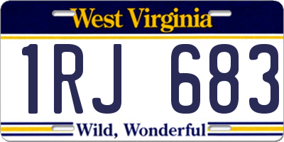 WV license plate 1RJ683
