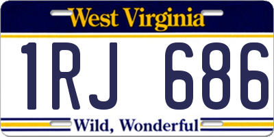 WV license plate 1RJ686