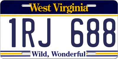 WV license plate 1RJ688