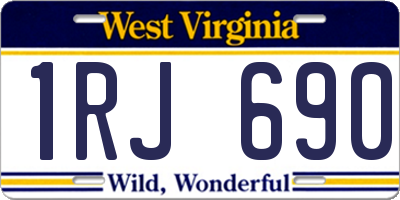WV license plate 1RJ690