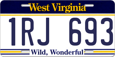 WV license plate 1RJ693