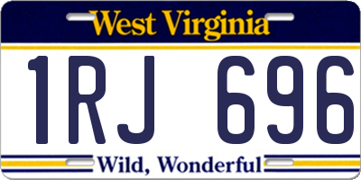 WV license plate 1RJ696
