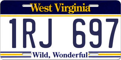 WV license plate 1RJ697
