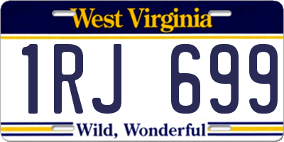 WV license plate 1RJ699