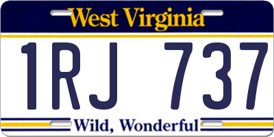 WV license plate 1RJ737