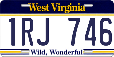 WV license plate 1RJ746