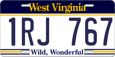 WV license plate 1RJ767