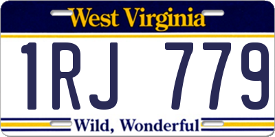 WV license plate 1RJ779