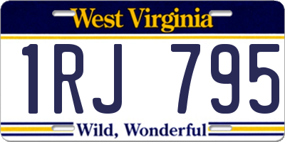WV license plate 1RJ795