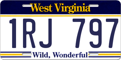 WV license plate 1RJ797