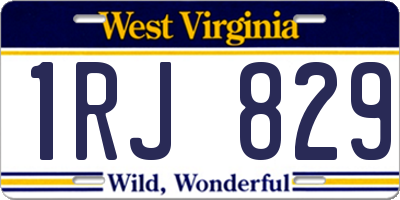 WV license plate 1RJ829