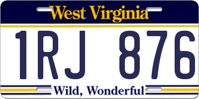 WV license plate 1RJ876