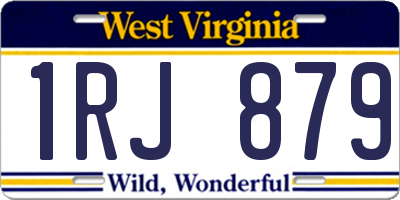 WV license plate 1RJ879