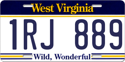WV license plate 1RJ889