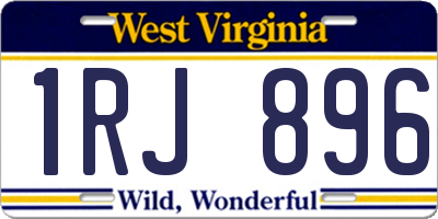 WV license plate 1RJ896