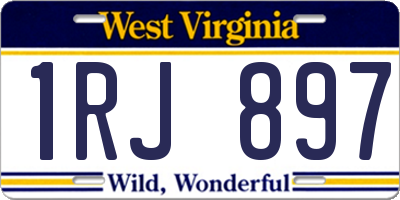 WV license plate 1RJ897