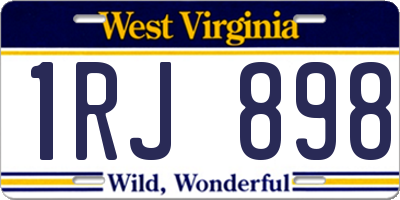 WV license plate 1RJ898