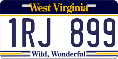 WV license plate 1RJ899