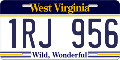 WV license plate 1RJ956