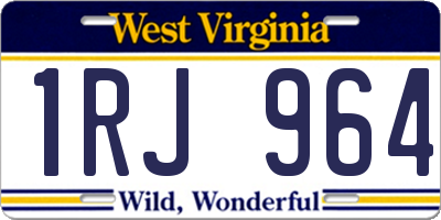 WV license plate 1RJ964
