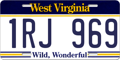 WV license plate 1RJ969