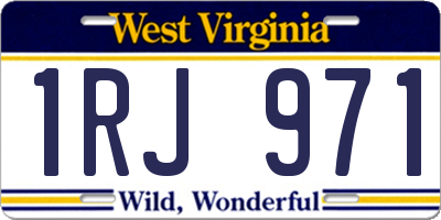 WV license plate 1RJ971