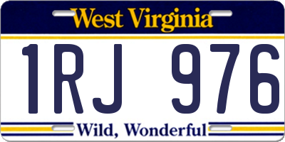 WV license plate 1RJ976