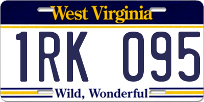 WV license plate 1RK095