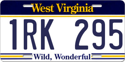 WV license plate 1RK295