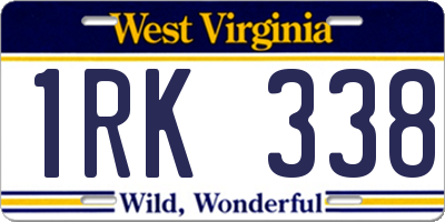 WV license plate 1RK338