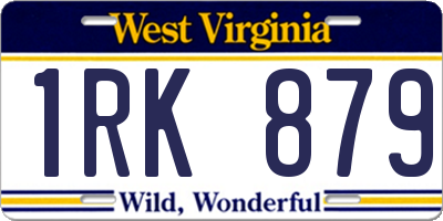 WV license plate 1RK879