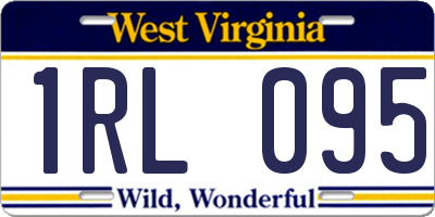 WV license plate 1RL095