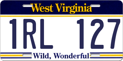 WV license plate 1RL127