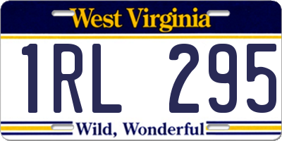 WV license plate 1RL295