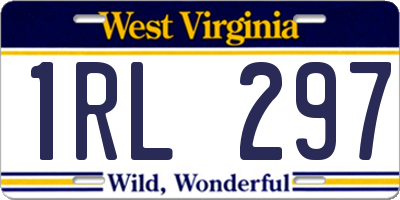 WV license plate 1RL297