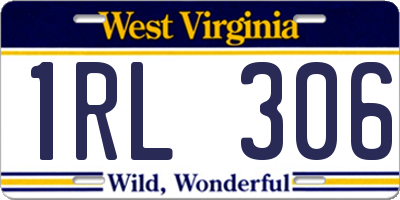 WV license plate 1RL306