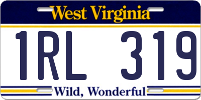 WV license plate 1RL319