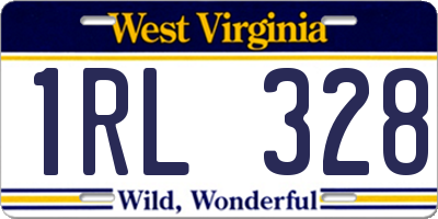 WV license plate 1RL328