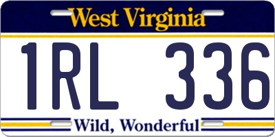 WV license plate 1RL336