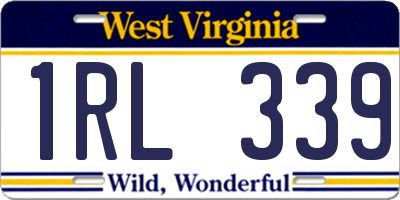 WV license plate 1RL339