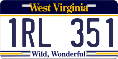 WV license plate 1RL351