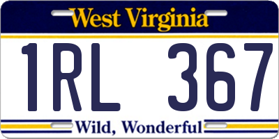 WV license plate 1RL367