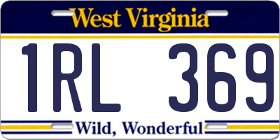 WV license plate 1RL369