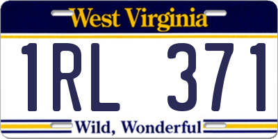 WV license plate 1RL371